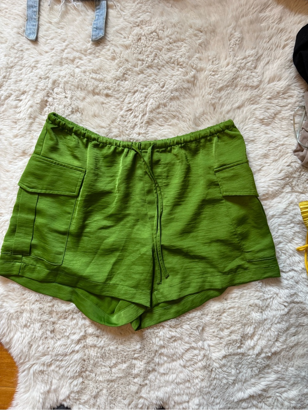 a new day Olive Green Athletic Drawstring Shorts